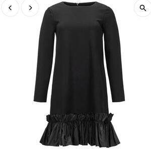 MeiMeij women's Tess black shift mini crew neck Dress size 40 $498